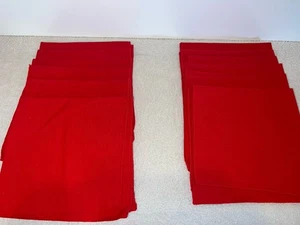 Set Of 12 Red Cotton Blend Dinner Napkins 16” Sq Christmas Holiday - Picture 1 of 1