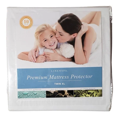 Linenspa Premium Twin XL белый дышащий жидкостный защитный чехол для матраса - Изображение 1 из 4