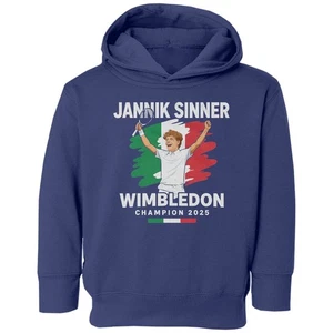Sinner 2025 Grass Tennis Champion - Italian Pride Toddler Hooded Sweatshirt - Picture 1 of 5