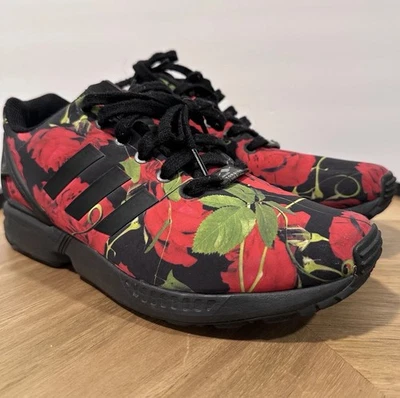 Adidas Torsion ZX Flux Floral Rojo Negro Rosas Zapatos Atléticos Tenis EE. UU. 8.5 Foto 1 de 4