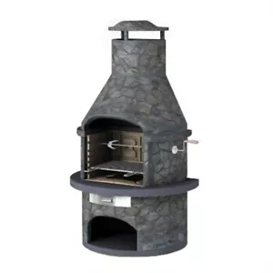 Rondo Masonry Built-In Charcoal Barbecue Grill in Dark Slate - Picture 1 of 3