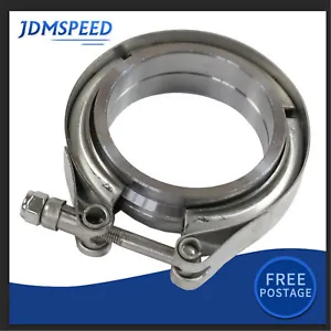 2.5" 63mm V Band Vband Clamp Flange Turbo Exhaust Downpipe Kit Stainless Steel - Picture 1 of 10