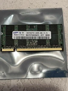Samsung 2GB SO-DIMM DDR2 Memory (M470T5663QZ3) Laptop RAM - Picture 1 of 2