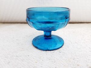 Vintage Rare Blue Glass Unique Carnival Bowl Belgium