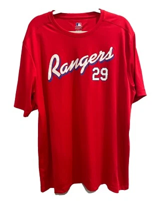Texas Rangers Baseball Red 2XL Performance Shirt MLB Genuine Merchandise Beltre - Image 1 of 4