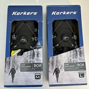TACOS KORKERS ICE WALKER Negro y Gris Talla Grande y Mediana NUEVO - Imagen 1 de 9