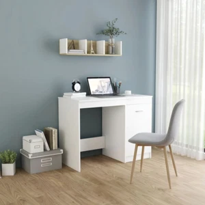 NNEVL Desk White 100x50x76 cm Chipboard - Picture 1 of 8