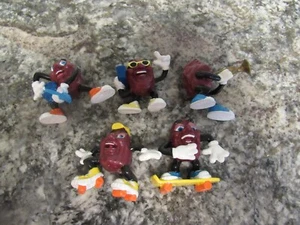 Vintage California Raisins Action Figures Lot of 5 Hard Plastic Rasin Figures #E - Picture 1 of 11