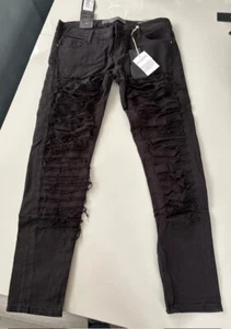 WOMENS/GIRLS....VINTAGE...GUESS...SKINNY ULTRA LOW..JEANS... 30W 29L NWT - BLACK - Picture 1 of 6