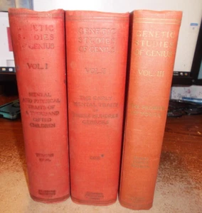 Genetic Studies of Genius - Vol I, II & III - HC - Stanford University - 1926 - Imagen 1 de 15