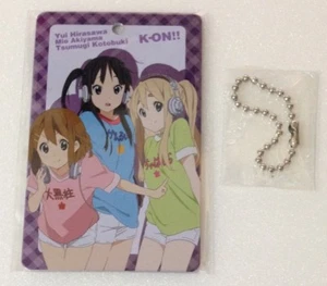 metal card keychain strap K-ON anime Yui Akiyama Mio Ritsu Tsumugi Azusa - Picture 1 of 3