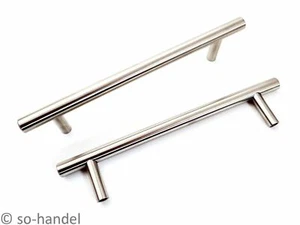 Möbelgriffe massiver Edelstahl gebürstet 64mm, 96mm, 128mm, 160mm, 192mm, 320mm - Bild 1 von 8