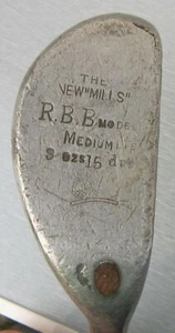 Antique NEW MILLS RBB model Mallet Head GOLF PUTTER 34.5" Vintage - Picture 1 of 9