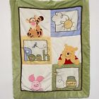 Winnie the Pooh Baby Blanket Patchwork Comforter Piglet Tigger Hunny Green Leave