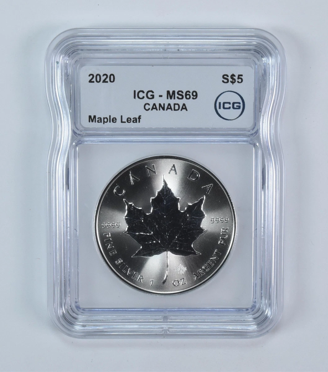 銀貨 2022  Maple Leaf MS69 a Canadian Maple Leaf MS 69 Silver Bullion Coins for sale | eBay