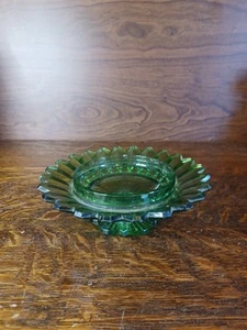 Green Vintage Glass Depression Footed Pedestal /Candy /Nut Bowl. - Picture 1 of 6