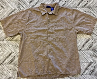 VTG Ocean Pacific Shirt Mens Large Brown Surf Sand Waves OP Collar Outdoor Y2K - Image 1 of 4