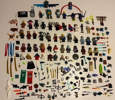Lote de 43 Minifiguras Lego Star Wars Marvel Spiderman Chewbacca Groot Boba Fet Foto 1 de 4