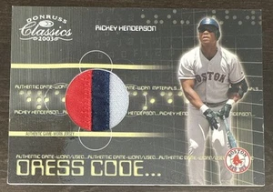 Rickey HENDERSON🔥2003 Donruss Classics Dress Code PATCH #DC-8 163/250 Red Sox - Picture 1 of 2