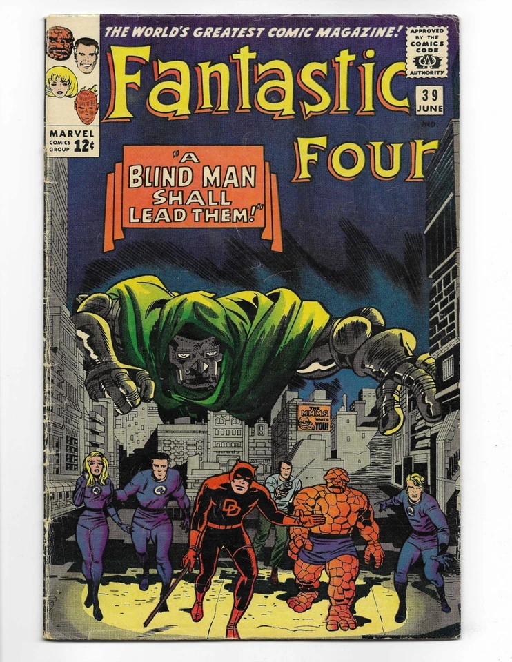 Fantastic Four 39 1965 Marvel Comics VG+ 4.5 Doctor Doom Thing Daredevil - Image 1 of 2