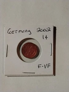 GERMANY 2002 ONE CENT COIN EURO F-VF - Picture 1 of 2