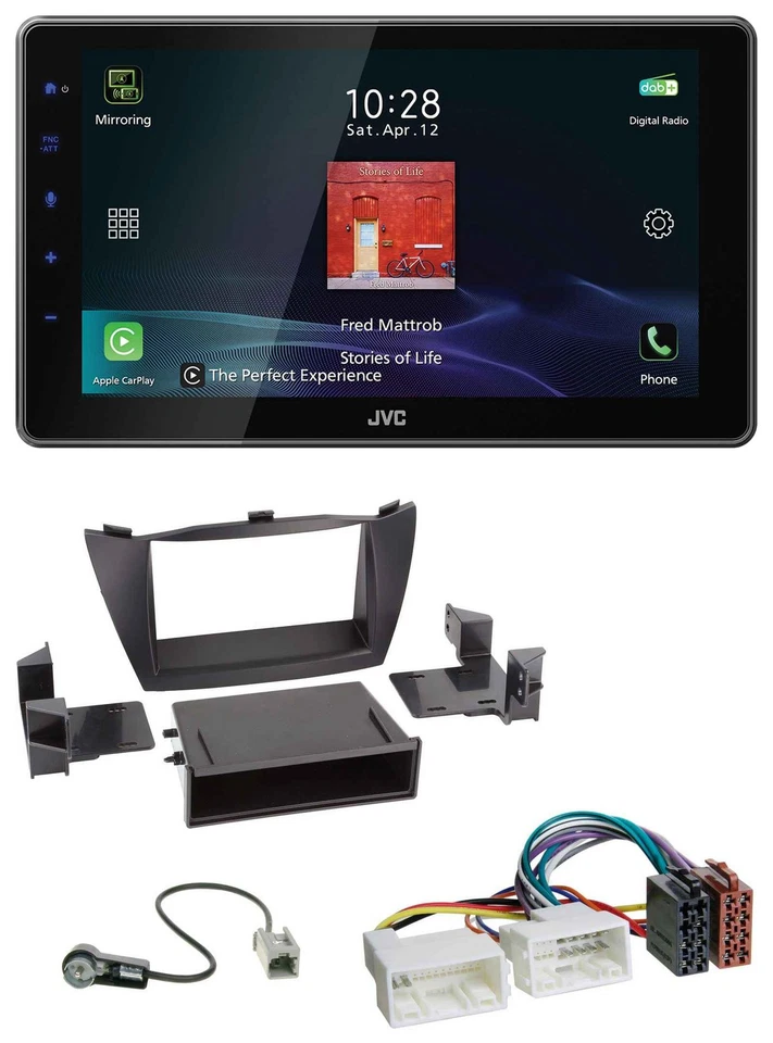 JVC DAB MP3 Bluetooth USB Autoradio für Hyundai Tucson (2010-2015) - Bild 1 von 4
