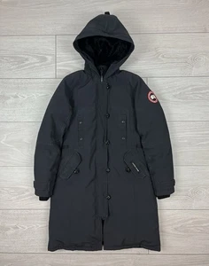 Canada Goose Black Womens Long Down Parka Jacket Size XS - Picture 1 of 21