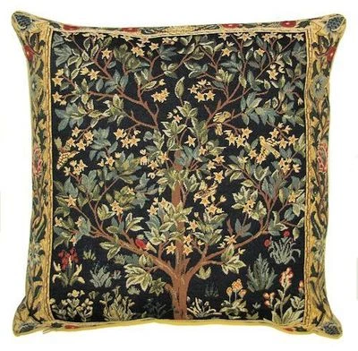 NEW 18" WM MORRIS ARTS & CRAFTS TREE OF LIFE QUALITY TAPESTRY CUSHION COVER 1085 - Image 1 of 4