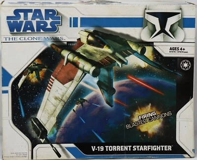 Hasbro Star Wars The Clone Wars V-19 Torrent Starfighter Vehicle (Box Damage) - Image 1 of 4