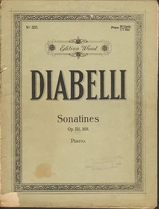 Sonatinas op.151.168 para piano de Anton Diabelli - 1904 - buen estado - Imagen 1 de 1