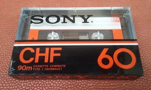 SONY CHF 60 VINTAGE 1978 IEC I TYPE I AUDIO BLANK CASSETTE TAPE Made in France - Photo 1/3