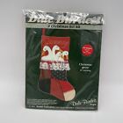 Dale Burkett 16" Christmas Geese Stocking Felt Kit 1985 NEW Quilted Stocking