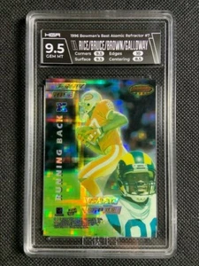 1996 Bowman's Best ATOMIC REFRACTOR #7 JERRY RICE/Bruce/Tim Brown HGA 9.5 Gem Mt - Picture 1 of 4