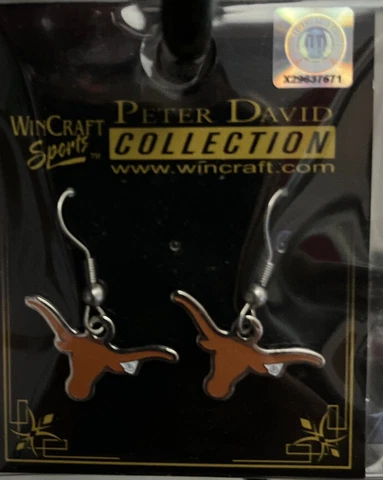 University Of Texas Longhorns NCAA Logo Peter David Dangle Earrings Cover