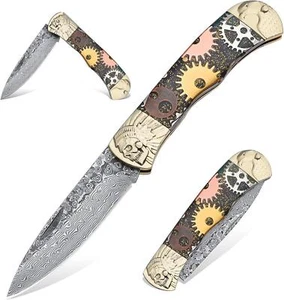 Dragon Creek VG-10 Damastmesser Outdoor Camping 60HRC Survival Messer - Bild 1 von 7