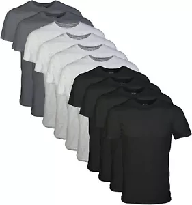Multipack Men's Crew Neck T-Shirts 100% Cotton Soft Breathable Tagless Durable - Picture 1 of 20