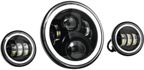 Letric Lighting Co. 7 pulgadas Kit LED Premium con Full-HALO para Indian LLC-ILHK-7BH Foto 1 de 3