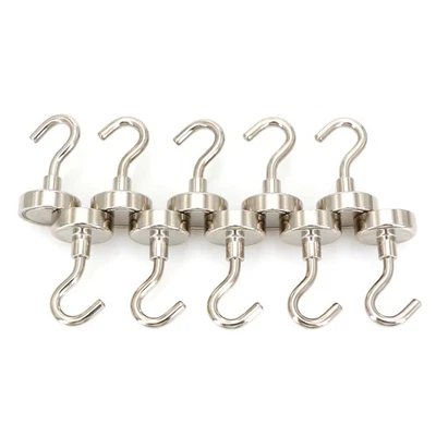 INCA-PRO Magnethaken Topfmagnet mit Haken 20 - 25mm / 12-22 Kg Neodym M4 Gewinde sne IP