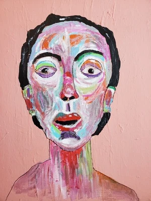 Pintura contemporánea original de 20" x 16" acrílico sobre lienzo WI Artist Foto 1 de 3