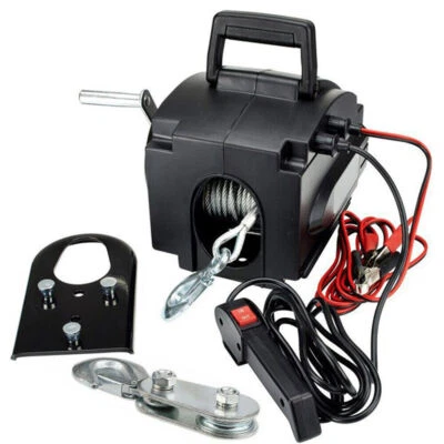 12V 300W Portable Electric Winch 2000LB Remote Towing Hitch Truck Trailer Boat! - Image 1 of 4