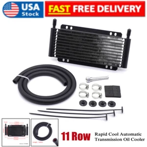 US Car 11-Row Rapid Cool Automatic Transmission Oil Cooler CNC Aluminum - Picture 1 of 10