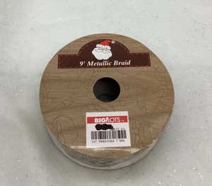 Big Lots~9’ Metallic Braid Spool~Burgundy And Gold~New - Picture 1 of 7