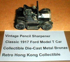 1917 Model T Ford Vintage DieCast Metal Bronze Car Collectible Pencil Sharpener - Picture 1 of 8