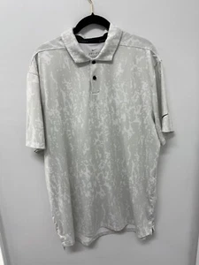 Nike Dri-FIT Tour Men's Golf Polo Shirt Platinum Tint/Black Large - Picture 1 of 8