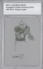 2011 Leaf Metal Draft Printing Plate Yellow Unsigned 1/1 Graig Cooper 0b2