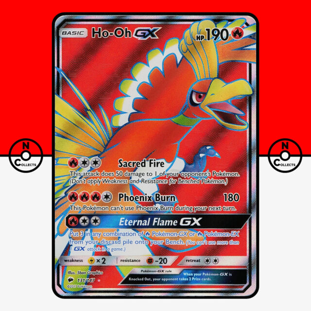 Carta Pokémon Lendário Ho-oh Gx Sombras Ardentes