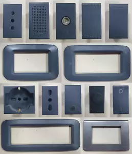 AVE SERIE NOIR SISTEMA 45 INTERRUTTORE DEVIATORE BIPRESA SCHUKO TELAIO PULSANTE - Foto 1 di 19