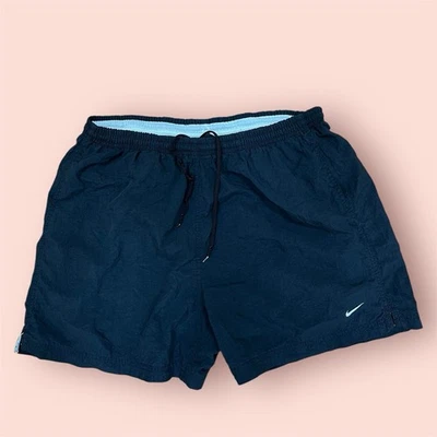 Pantalones Cortos Nike Vintage Años 90 Nailon Juvenil Talla Grande (12-14) Bolsillos Negros Foto 1 de 4