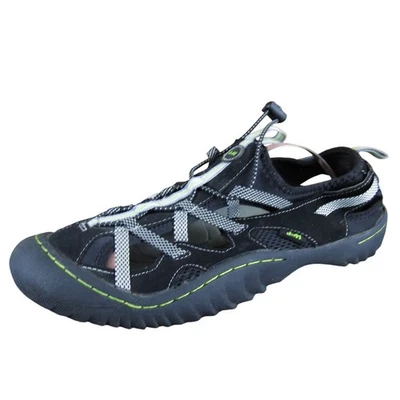 Sandalias para mujer J-41 Arries 8,5 negras textiles veganas punta cerrada cómodas para caminar Foto 1 de 4