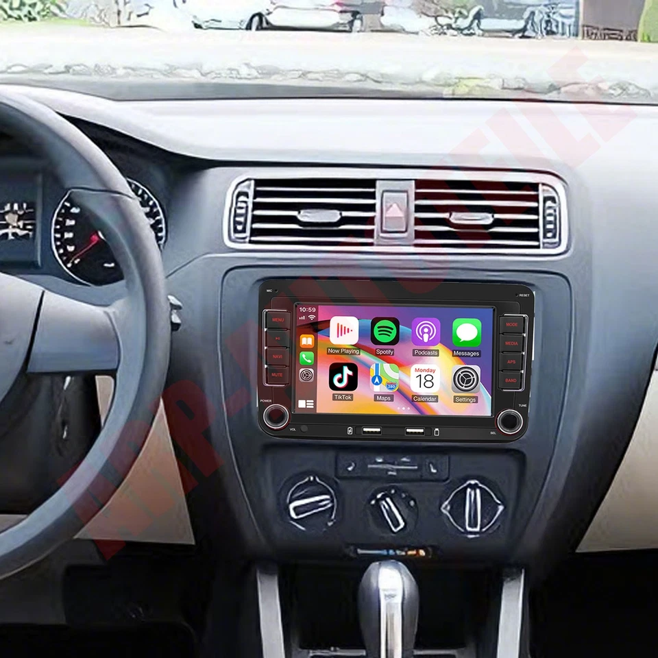 For VW Volkswagen Jetta Passat Car Stereo Radio GPS Apple Carplay Android 15 FM - Image 1 of 4